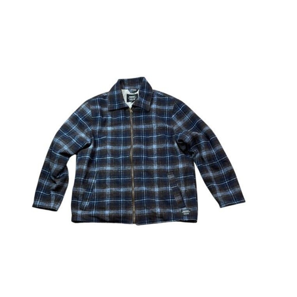 WeSC James Waist Coat Mens Size Medium Womens Large Shadow Check Lined Jacket